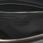 GG Supreme Monogram Azalea Calfskin Retro Interlocking G Wristlet Messenger Bag Black