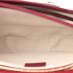 GG Supreme Monogram Horsebit 1955 Soft Small Shoulder Bag Beige Ebony Rosso Ancora