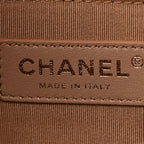 Caviar Chevron Quilted Medium Boy Flap Brown