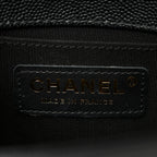 Caviar Quilted Small Boy Flap Black