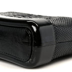 Snakeskin Patent Calfskin Small Gabrielle Hobo Black