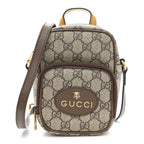 GG Supreme Monogram Mini Neo Vintage Double Zip Messenger Bag Beige New Acero Crop