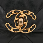 Goatskin Quilted Medium Chanel 19 Flap Black