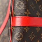 Calfskin Monogram Keepall Bandouliere 50 Coquelicot