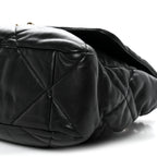 Goatskin Quilted Large Chanel 19 Flap Black