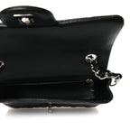 Lambskin Quilted Mini Rectangular Flap Black