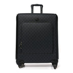 GG Supreme Monogram Azalea Calfskin Retro Interlocking G Small Savoy Cabin Trolley Black
