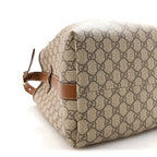 GG Icon Monogram Padlock Shoulder Bag Beige Dark Brown
