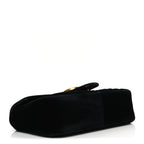 Velvet Matelasse Small GG Marmont Shoulder Bag Black