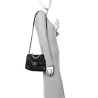 Lambskin Quilted Medium Chanel 19 Flap Black