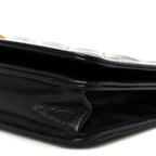 Caviar Quilted Boy Wallet On Chain WOC Black