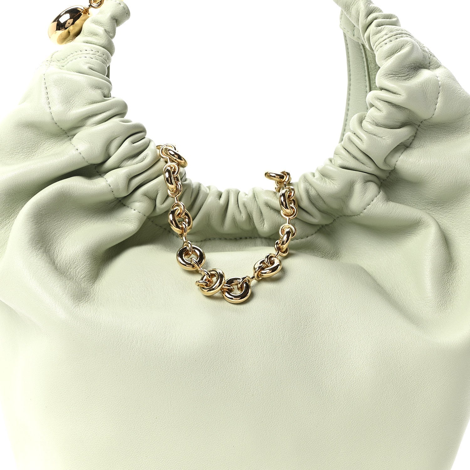 Mellow Nappa Lambskin Small Squeeze Bag Spring Jade