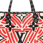 Monogram Giant Crafty Neverfull MM Creme Rouge Black
