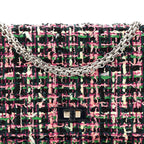 Tweed Quilted Reissue Wallet On Chain WOC Pink Multicolor