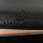 Velvet Skipper Crystal GG Monogram Super Mini Dionysus Shoulder Bag Black
