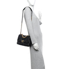 Lambskin Quilted Medium Chanel 19 Flap Black