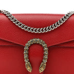 Dollar Calfskin Swarovski Crystal Small Dionysus Shoulder Bag Hibiscus Red