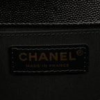 Caviar Quilted Medium Boy Flap Black