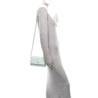 Caviar Quilted Wallet on Chain WOC Light Blue