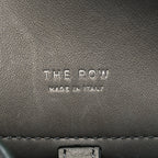 Polished Saddle Calfskin Soft Margaux 10 Bag Koala Grey