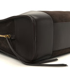 Suede Calfskin Large Amazona 180 Dark Chestnut