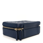 Caviar Quilted Medium CC Filigree Vanity Case Navy