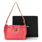 Caviar Quilted Mini Chanel 25 Handbag Coral