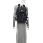 GG Supreme Monogram Textured Dollar Calfskin Medium Ophidia Double Buckle Backpack Blue Dark Blue Black
