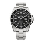 Stainless Steel 40mm Oyster Perpetual Submariner Date Watch Black 116610LN