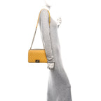 Lambskin Quilted Medium Boy Flap Yellow