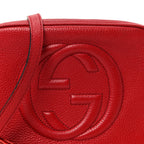 Pebbled Calfskin Small Soho Disco Bag Tabasco Red