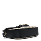 GG Supreme Monogram Horsebit 1955 Soft Small Shoulder Bag Beige Black