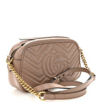 Calfskin Matelasse Small GG Marmont Chain Shoulder Bag Porcelain Rose