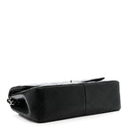 Lambskin Quilted Jumbo Double Flap Black
