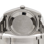 Stainless Steel 18K White Gold Diamond 34mm Oyster Perpetual Date Watch White Roman 115234