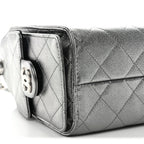 Metallic Caviar Quilted Mini Chanel 25 Handbag Anthracite