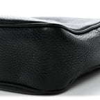 Pebbled Calfskin Small Soho Disco Bag Black