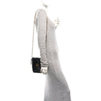 Calfskin Matelasse Mini GG Marmont 2.0 Bucket Bag Black
