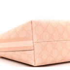 GG Supreme Monogram Textured Calfskin Web Super Mini Ophidia Shoulder Bag Pink
