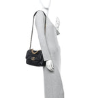 Lambskin Quilted Medium Chanel 19 Flap Black
