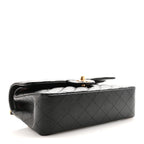 Caviar Quilted Small Double Flap Black