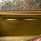 Metallic Goatskin Quilted Mini 2.55 Reissue Flap Multicolor