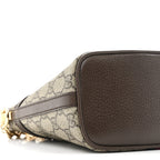 GG Supreme Monogram Web Ophidia Chain Shoulder Bag Brown