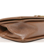 Metallic Calfskin Quilted Medium Boy Flap Dark Beige