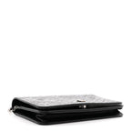 Caviar Camellia Embossed Wallet On Chain WOC Black