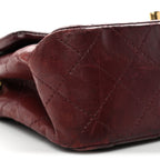Lambskin Quilted Mini Rectangular Flap Burgundy