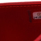 Lambskin Camellia Embossed Wallet on Chain WOC Red