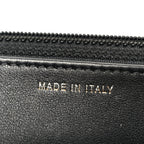 Lambskin Quilted Trendy CC Wallet On Chain WOC Black
