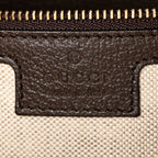 GG Supreme Monogram Textured Calfskin Web Super Mini Ophidia Shoulder Bag Beige Ebony New Acero