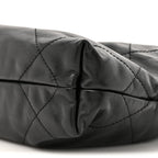 Shiny Calfskin Quilted Mini Chanel 22 Black